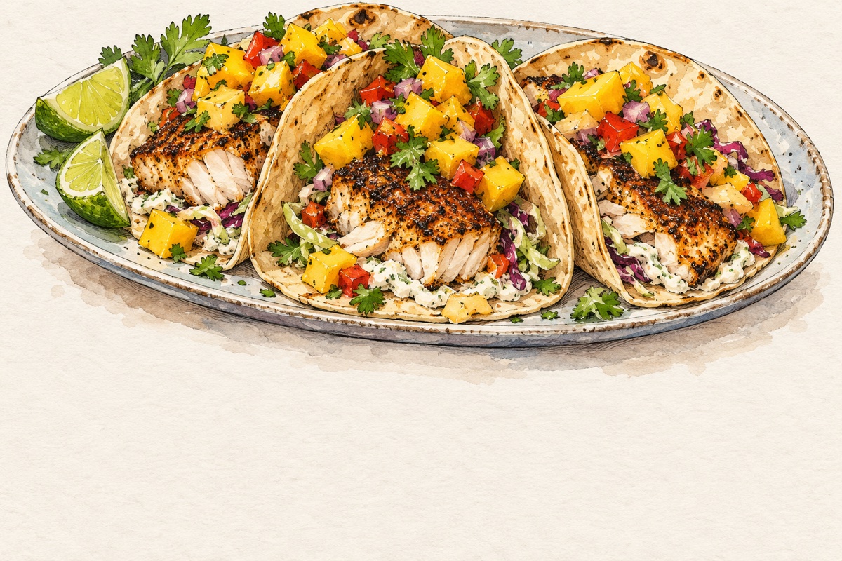 Blackened Mahimahi Tacos