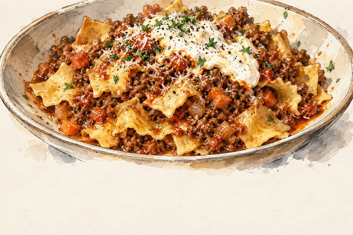 Broken Noodle Bolognese