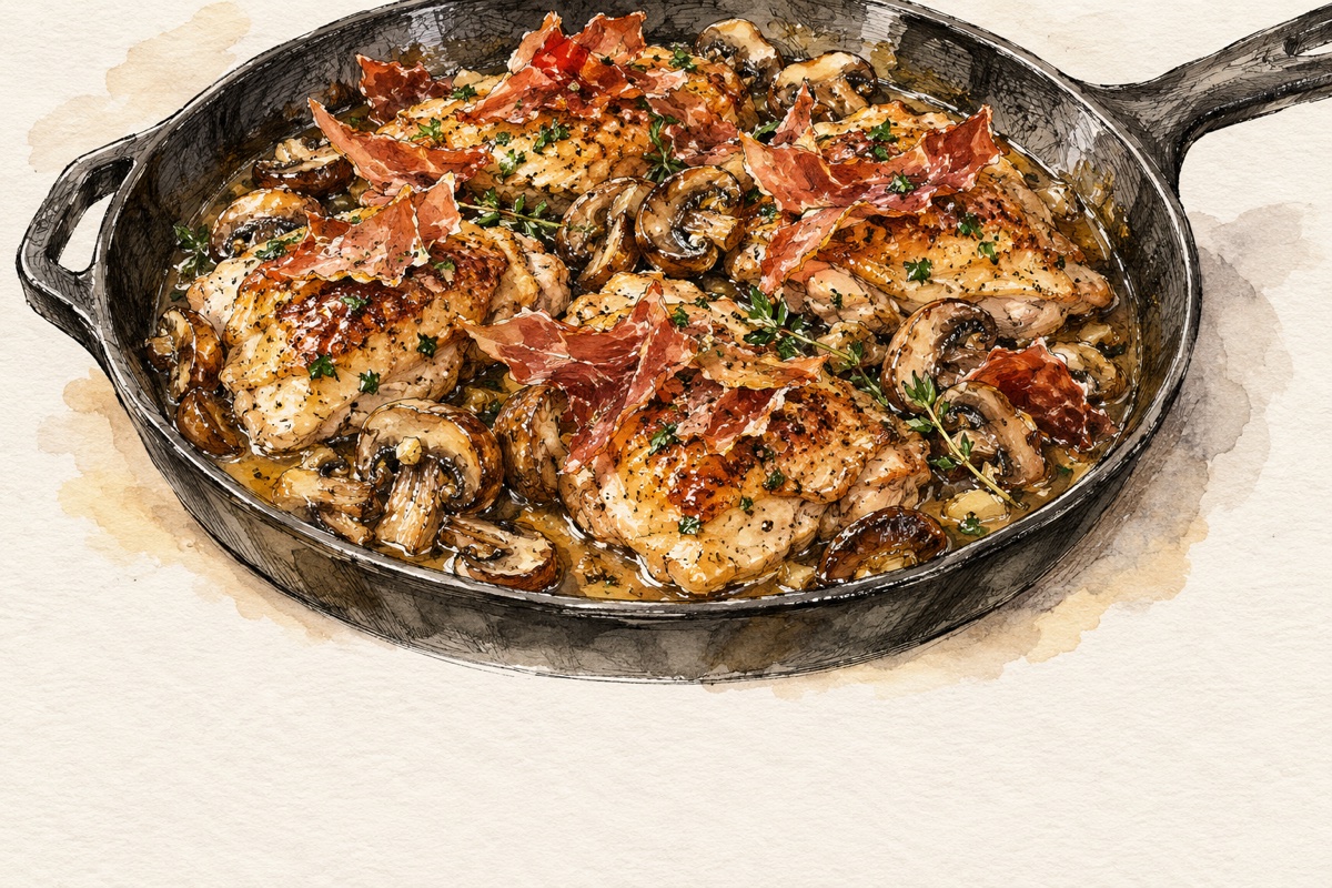 Garlic Mushroom Chicken Skillet