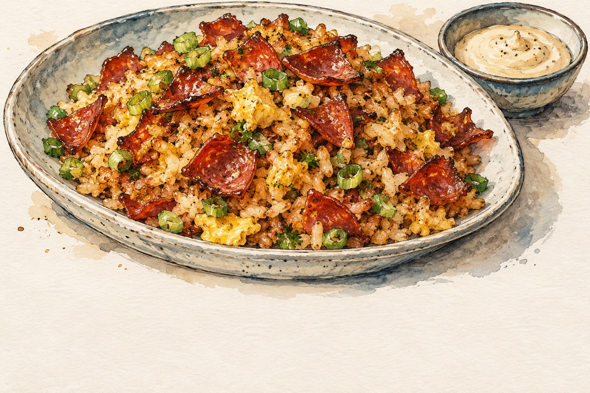 Pepperoni Fried Rice
