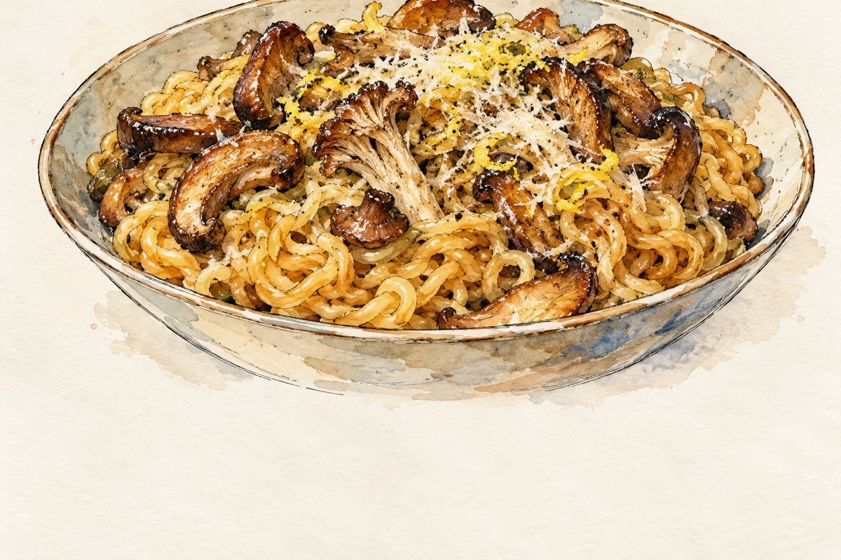 Ramen Noodles With Shrooms & Soy Butter