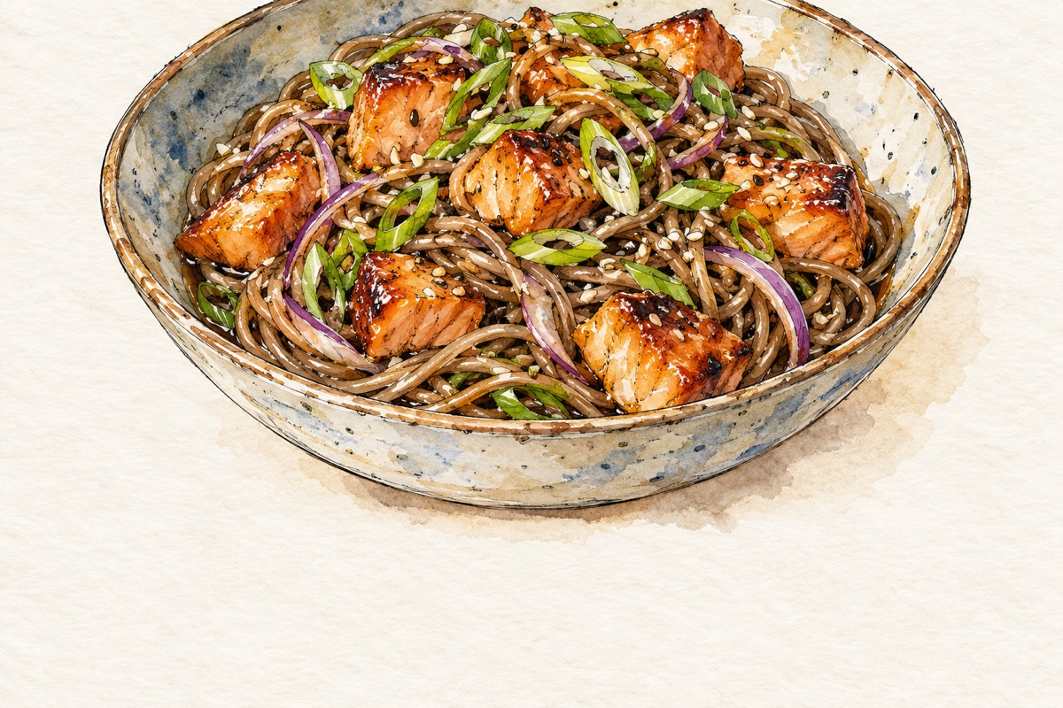 Salmon Soba Noodles